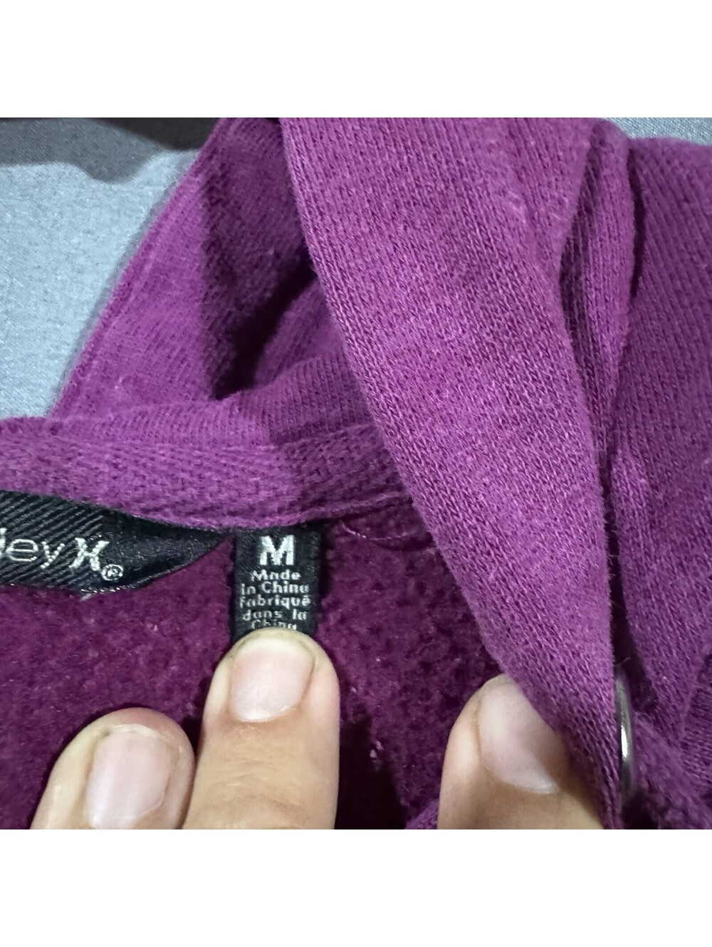 Hurley Womens Size M Purple Graphic Full Zip Sweatshirt Hoodie Outerwear Y2K - Picture 5 of 6